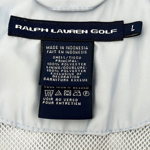 Ralph Lauren Golf Womens Light Blue Zip-Up Vest Women’s Large Tennis Pickleball - Picture 3 of 10